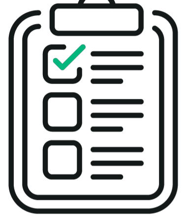 Icon of a clipboard with a checklist representing a home inspection